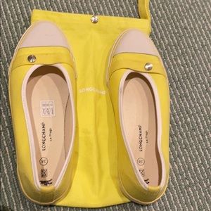 Longchamp  Le Pliage canvas flat shoes